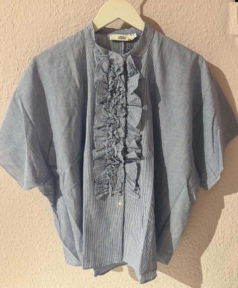 0039 ITALY Bluse Daisy Streifen bleu