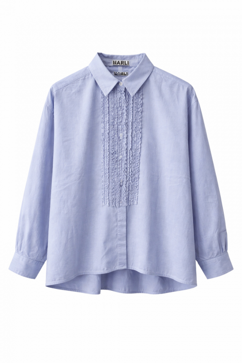 NARLI Rüschenbluse hellblau