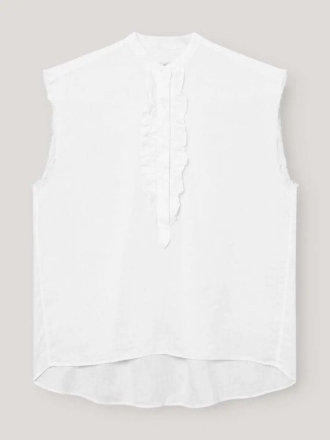 SoSUE Bluse Barcelona Leinen White