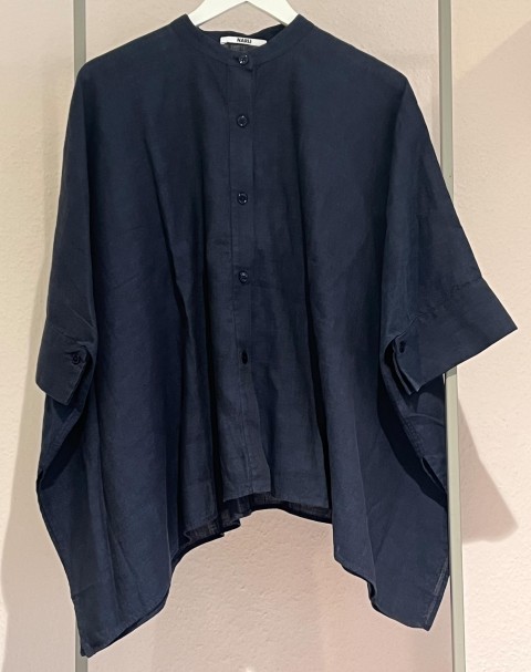   NARLI Bluse Leinen Kimono night