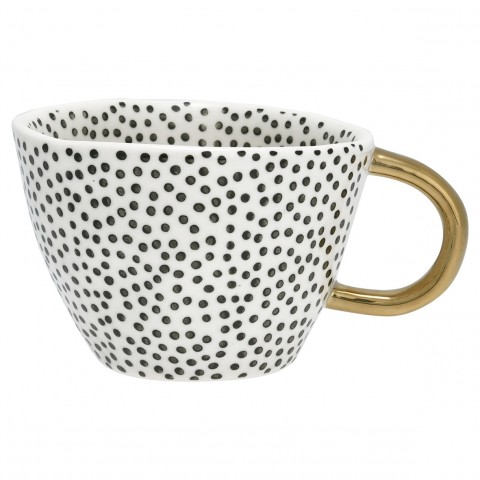 GreenGate Henkelbecher Dot black w/gold