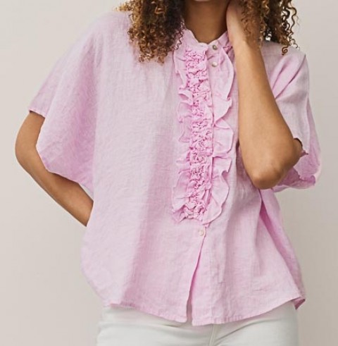 0039 ITALY Bluse Daisy Streifen rosa