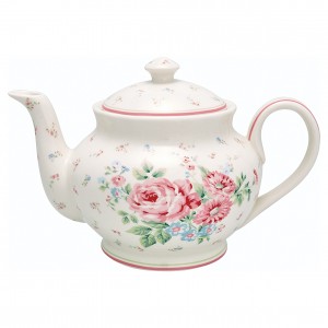 GreenGate Teekanne rund Marley white