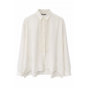 NARLI Rüschenbluse Seide pearl