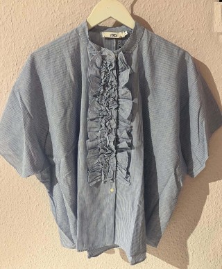 0039 ITALY Bluse Daisy Streifen bleu