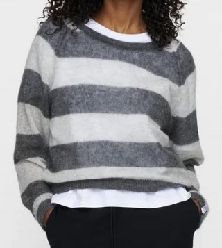 10Days Pullover thin knit stripes