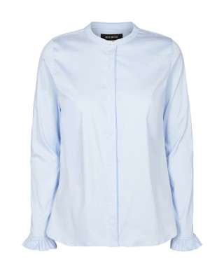 MOS MOSH Bluse Mattie Shirt Rüschenbluse light blue