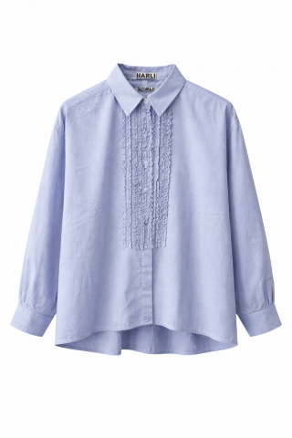 NARLI Rüschenbluse hellblau