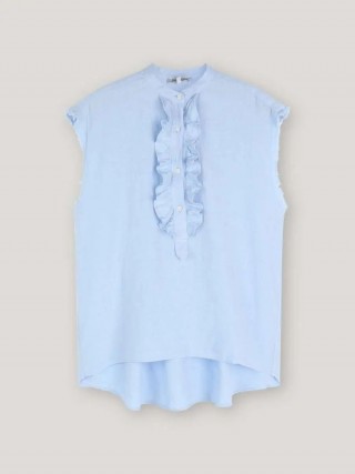 SoSUE Bluse Barcelona Leinen Light Blue