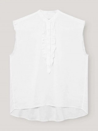 SoSUE Bluse Barcelona Leinen White