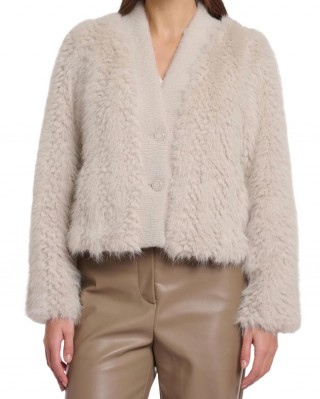 Rino & Pelle Kunstfell Strickjacke Chaimae