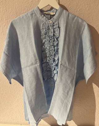 0039 ITALY Bluse Daisy hellblau