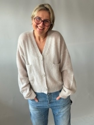 Narli Strickjacke steel