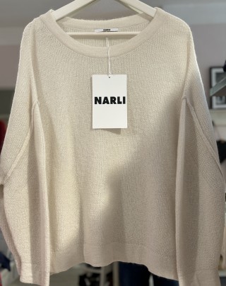 Narli Strickpullover Rundhals pearl