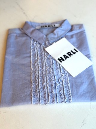 NARLI Rüschenbluse hellblau