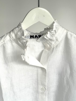 NARLI Leinenbluse weiß