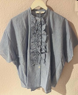 0039 ITALY Bluse Daisy Streifen bleu