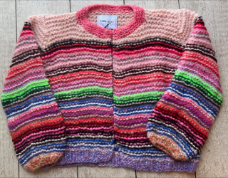 Dawn x Dare Strickjacke Gabi Multi Stripe BabyPink