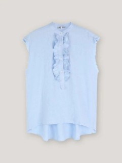 SoSUE Bluse Barcelona Leinen Light Blue