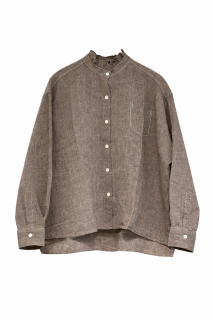 NARLI Bluse Leinen pebble