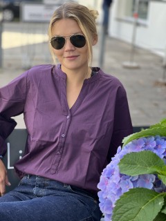 Emily van den Bergh Shirtbluse - Cottonstretch plum