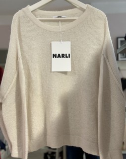 Narli Strickpullover Rundhals pearl