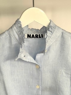 NARLI Leinenbluse sky