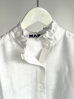 NARLI Leinenbluse weiß