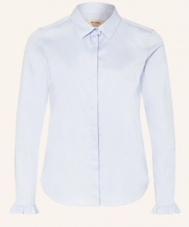 MOS MOSH Bluse Mattie Flip Shirt Rüschenbluse lightblue