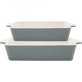 GreenGate Ofenform Alice stone grey, 2er-Set