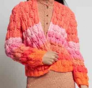 Dawn x Dare Strickjacke Arena Rainbow Chili 