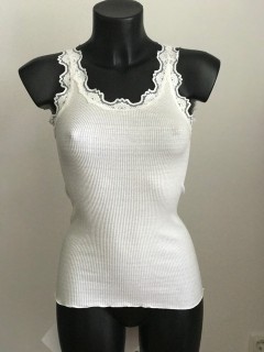 Rosemunde Spitzentop mit Seidenanteil new white