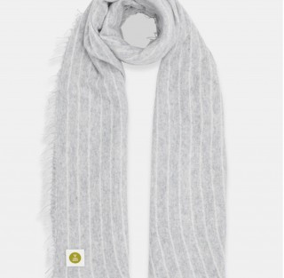 V von Goat Kaschmirschal grey Stripes